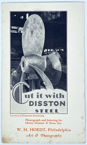 Advertising Card Featuring Disston Steel