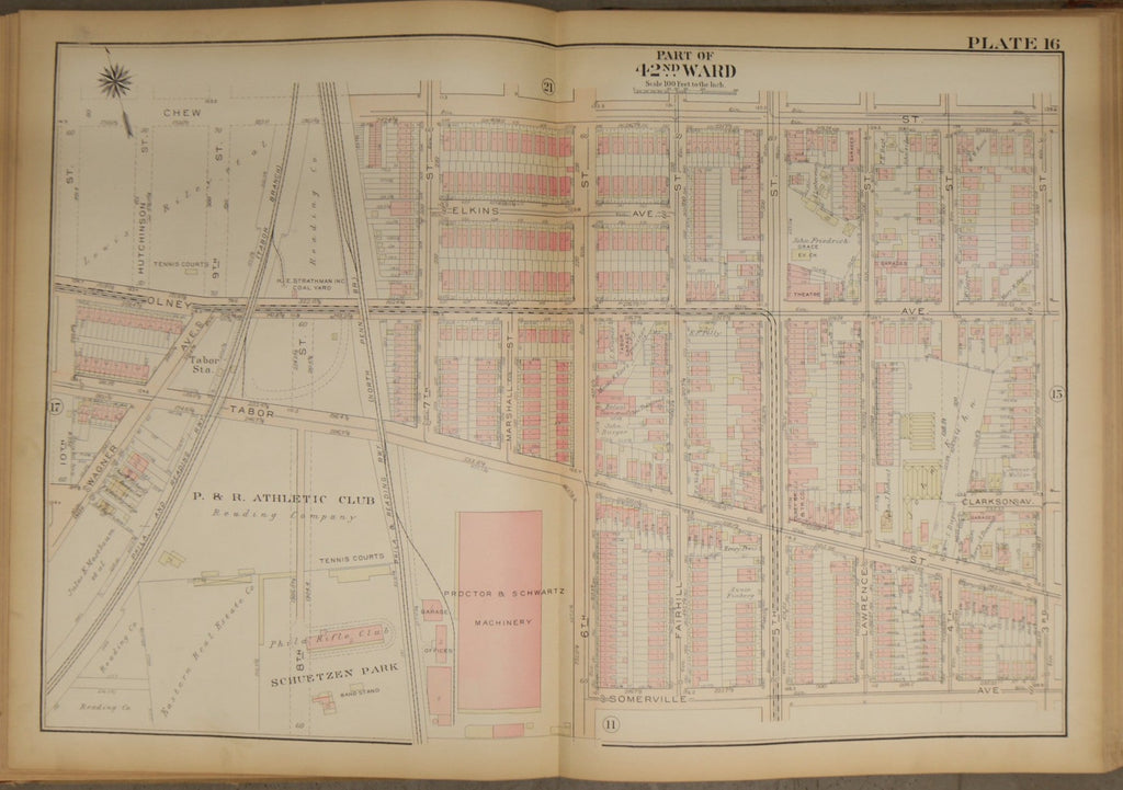 1923 Bromley Atlas Plate-Olney; P&R Athletic Club; Tabor Station