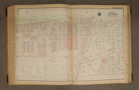 1923 Bromley Atlas - Plate 28 - West Oak Lane: Old York Rd, Oak Lane Free Library