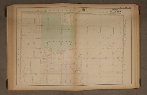 1923 Bromley Atlas - Plate 36 - Cedarbrook: Easton Rd, Ivy Hill Cemetery