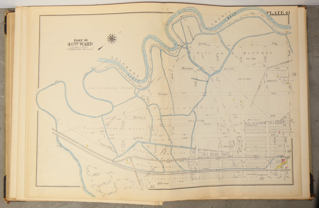 1928 Bromley Atlas - Plate 41 - Eastwick: Eastwick Ave, Darby Creek