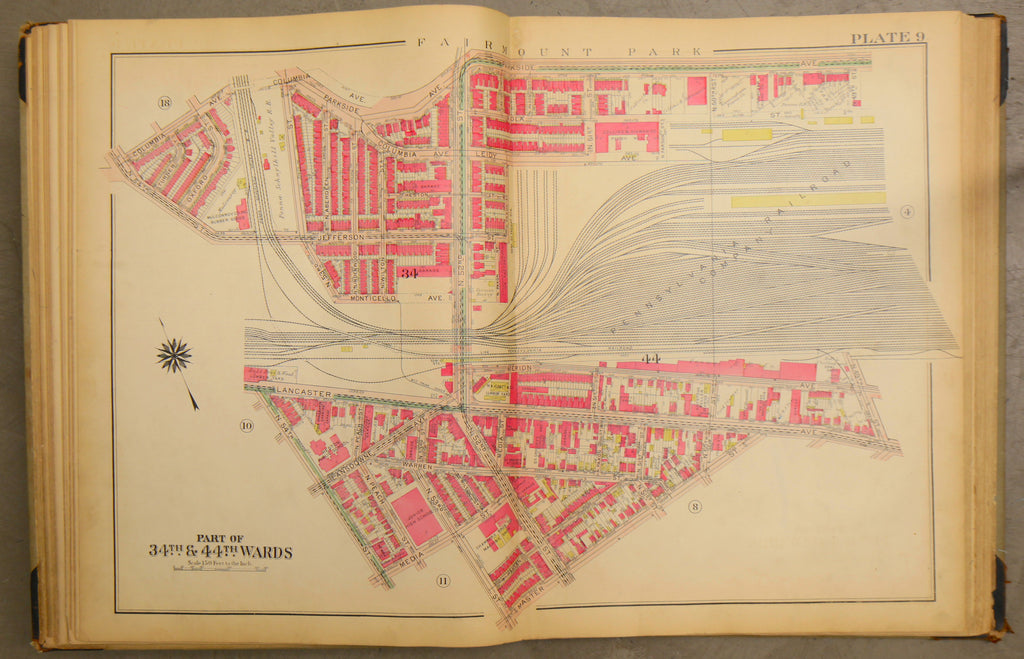 1928 Bromley Atlas - Plate 9 - Overbrook: West Philadelphia Lancaster Ave, Heston School
